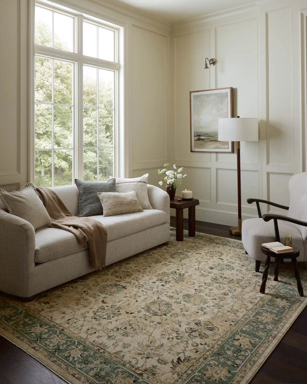 Briar BRR-05 Antique Ivory / Blue Area Rug