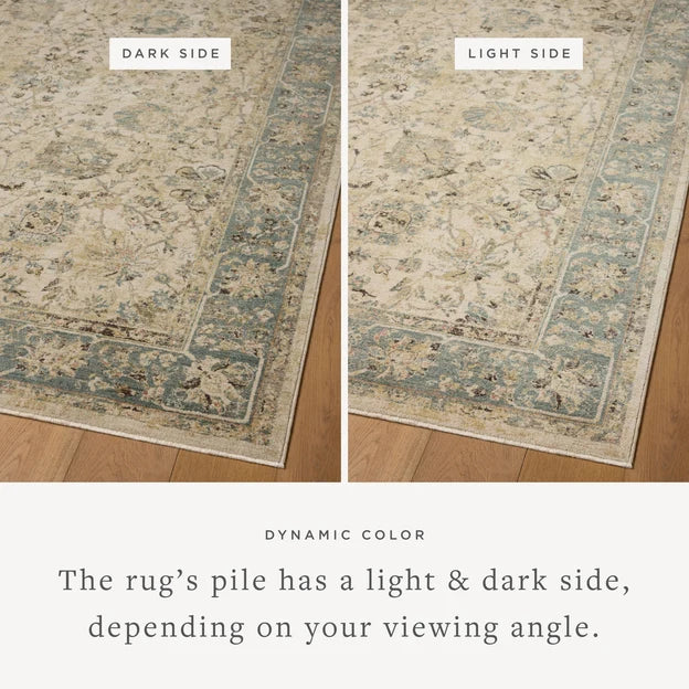 Briar BRR-05 Antique Ivory / Blue Area Rug