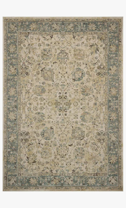 Briar BRR-05 Antique Ivory / Blue Area Rug