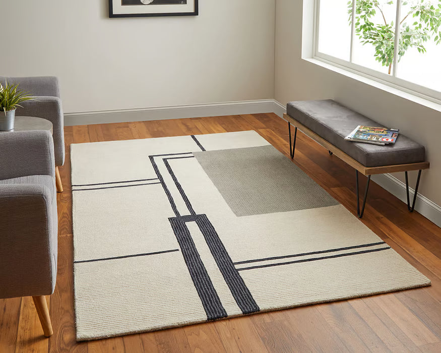 Maguire 8899F Ivory Gray Area Rug
